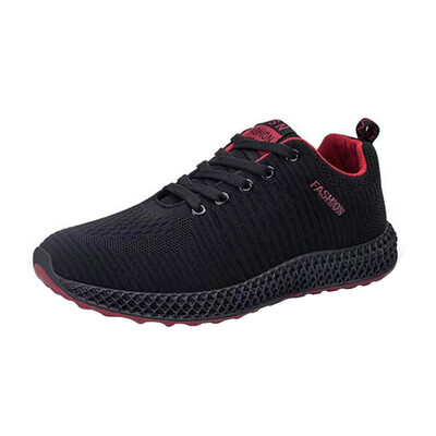 

Puimentiua 2019 Sneakers Men Breathable Wear-resistant Vulcanized Shoes No-slip Air Mesh Lace Up Sports Shoes