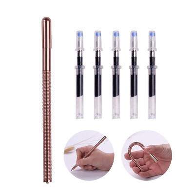 

Telescopic Spring Pen Stretchable Bendable Ballpoint Pens Gel Pens Writing Supplies Including Extra Pen Refills Creative Gift