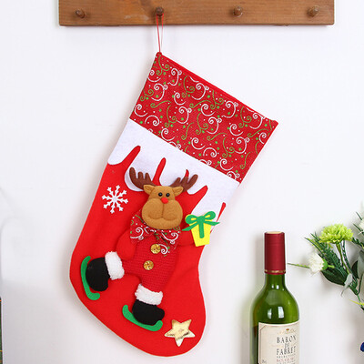 

〖Follure〗Christmas gifts Candy Beads Christmas Santa Claus Snowman Socks Decorations
