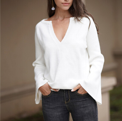 

〖Follure〗Womens Off The Shoulder Sweater Casual Knitted Loose Long Sleeve Pullover