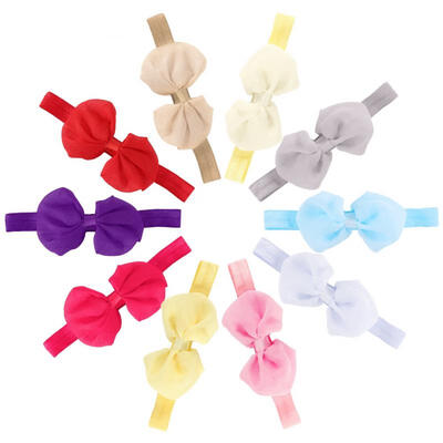 

Greensen 10pcs Cute Baby Headband Fabric Bowknot Flower Headwear Hairband Accessories for Toddler Kids
