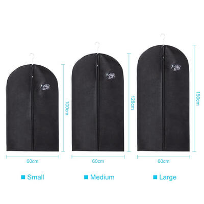 

Breathable Garment Bags Shoe Bag Set Dust-proof Thicken Non-Woven Clothes Coshowerproof garment suit clothes covers bags set