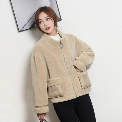 

Tailored Winter Lady Womens Warm Faux Splice Zipper Coat Jacket Outerwear