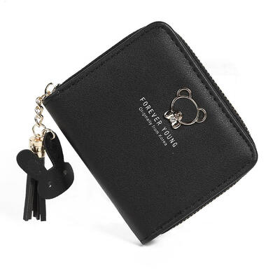 

Cute Bear Pattern Coin Purse Women Zipper Wallet Card Holder Short Clutch