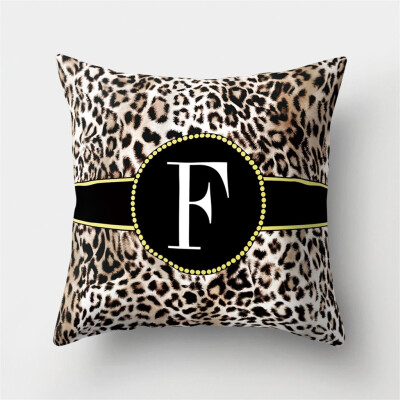 

Gobestart English Alphabet Pillow Print Cushion Flower Pillowcase Cover Room Decoration