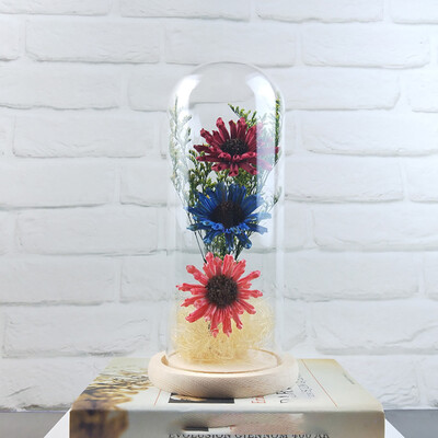 

〖Follure〗Three Head Cosmos Eternal Flower Micro Landscape Decorative Ornaments LED Light