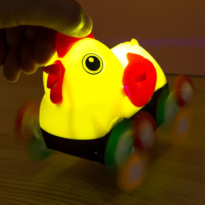 

YIWULAStrange Creative Childrens Dump Chicken Electric Light Car Toy