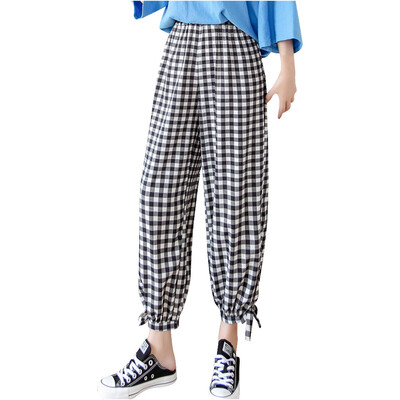 

Fashion Women High Waist Casual Pant Wide Leg Elastic Waist Loose Beach Trousers