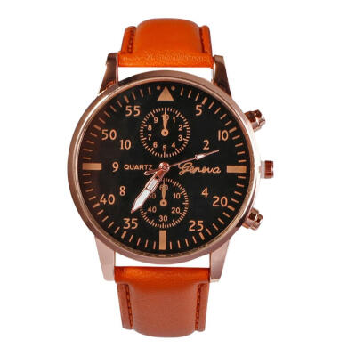 

Ultra-thin PU Leather Strap Quartz Watches Men Round Dial Analog Wristwatch