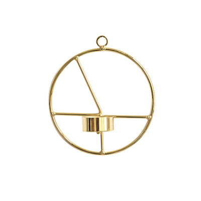 

Siaonvr Gold Nordic Style Geometric Candlestick Metal Wall Candle Holder Home Decor