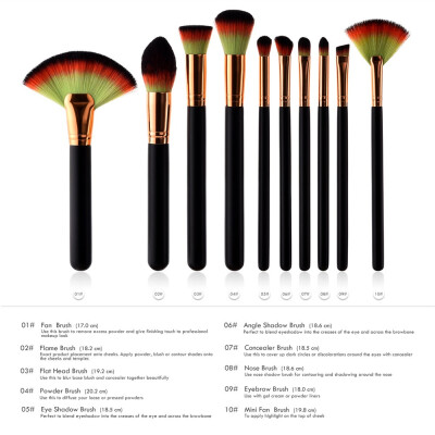 

Toponeto 10 Pcs Beauty Makeup Brushes Set Advanced Beauty Cosmetic Set Tools