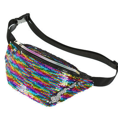

Fashion Mermaid Sequins Women\s Casual Single Shoulder Waist Bag Bum Pouch