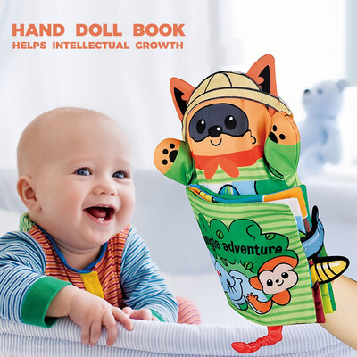 

YIWULAChildrens Animal Cloth Book Baby Hand Puppet Cloth Toy Cloth Education Book