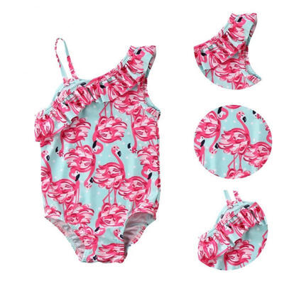 

Flamingo Kids Girl Toddler Swimsuit Swimwear Swimming Bathing Suit Bikini Tankini