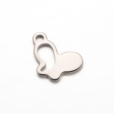 

Butterfly 304 Stainless Steel Charms Stainless Steel Color 14x10x1mm Hole 2mm
