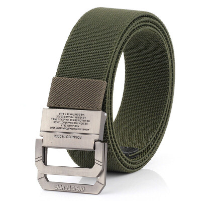 

Trend Unisex belt fashion elastic force weaving canvas belt double ring buckle Men&Women casual cowboy belt