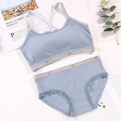 

Woman Underwear Bra Sleep Sports High Elastic Leisure Underwear Set