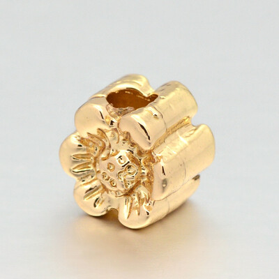 

Rack Plating Flower Alloy European Beads Long-Lasting Plated 10x105x8mm Hole 4mm