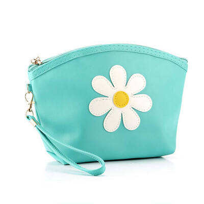 

Tailored Fashion Women Flower Leather Zipper Handbags Cosmetic Bag Makeup Pouch Purses