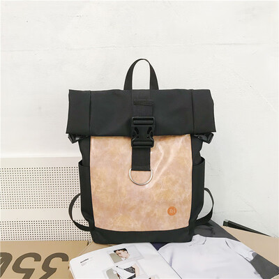 

Ins wind bag female Korean college students backpack high school Hong Kong wind large capacity color matching tide cool street win