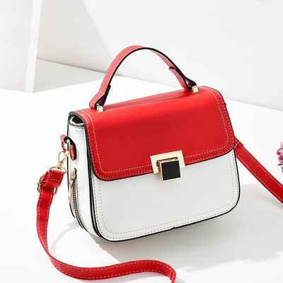 

Little girl summer fashion lock handbag leisure collision color simple Korean version of single shoulder oblique satchel