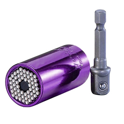 

〖Follure〗2Pcs Set Universal Socket Ratchet Wrench Sleeve Power Drill Adapter Repair Tool