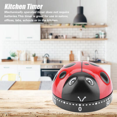 

Greensen Ladybug Kitchen Timer 60 Minutes Timer Mechanical Wind-Up Timer Kitchen Cooking Timer