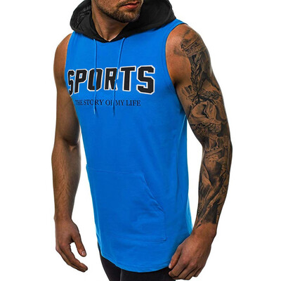 

Toponeto Mens Summer New Style Fashion Cap And Solid Color Vest Comfortable Blouse Top