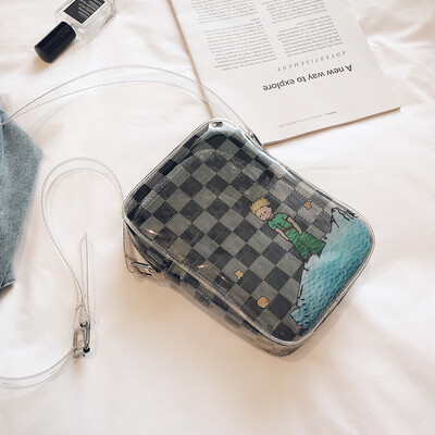 

Qiao Bani 2019 summer new Korean chic fashion black gray grid camera bag shoulder diagonal trend female bag