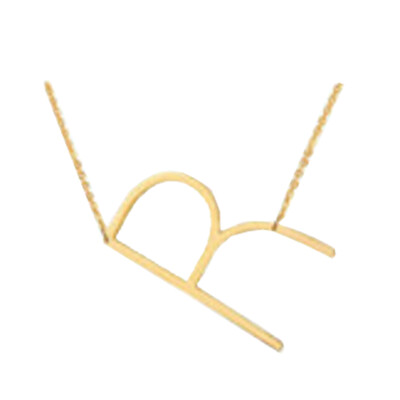 

New Popular Big 26 Letter Pendant Necklaces Initials Necklace 24K Gold Irregular Pendants Choker Necklace Women Jewelry
