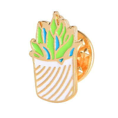 

Sweater Pins Cartoon Suits Brooch Bonsai Flowers The Cactus Oil Drip Corsage Brooch