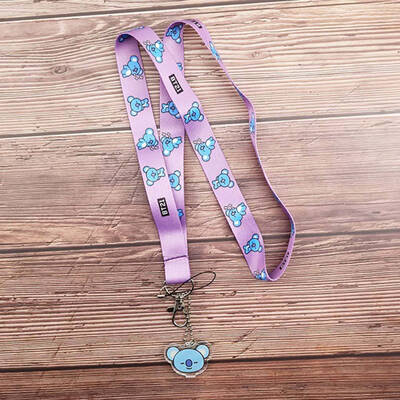 

KPOP BTS Cartoon Avatar Printing Mobile Phone Lanyard Colorful Printing Pendant Keychain Hand Strap ARMY Hot Gift