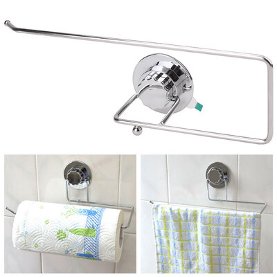 

Siaonvr Long Roll Paper Suction Cup Rack Wall Mounted Stainless Steel Towel Holder