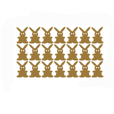 

〖Follure〗Bunny Rabbits Set of 21 Cute Bunnies Easter Holiday Wall Sticker Decal Removable
