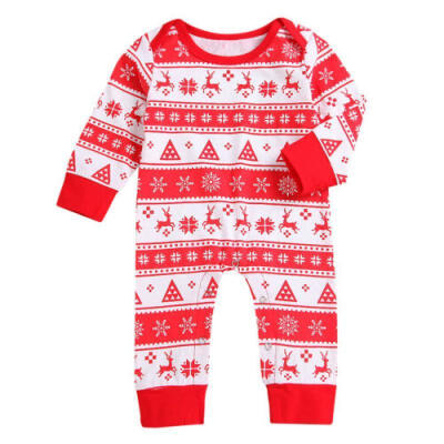 

Newborn Girl Boy Xmas Romper Jumpsuit 0-18M Infant Baby Clothes Outfits Coverall