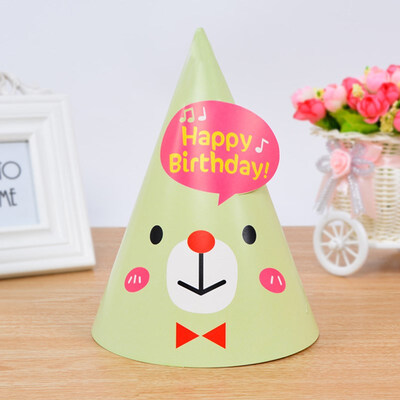 

FUNNYBUNNY Childrens Birthday Hat Adult Korean Paper Cartoon Party Birthday Cake Hat Children Birthday Party Decorations
