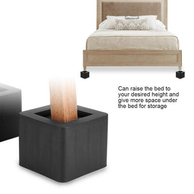 

Furniture Riser4PcsSet Furniture Leg Risers PP Plastic Non-Slip Riser for Table Desk Bed Sofa Black Color