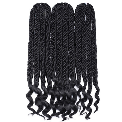 

5PcsLot Faux Locs Crochet Hair With Curly Ends 20 Inch Dreadlocs Goddess Locs Crochet Braids Synthetic Braiding Hair Extension