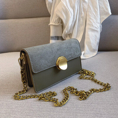 

Retro frosted small bag fashion chic lock chain small square bag new 2019 womens shoulder bag Messenger bag