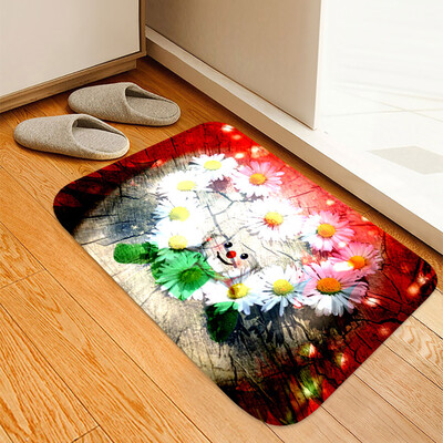 

Siaonvr Christmas Carpet Kitchen Doorway Bathroom Floor Carpet Floor Mat Print 40x60cm