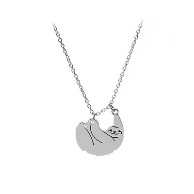 

Lovely Cartoon Sloth Pendant Necklace Unisex Jewelry Sweater Long Chain Decor