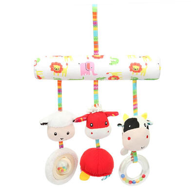 

Soft Baby Rattles Cartoon Animal Crib Pendant Toy Appease Doll for Stroller