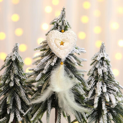 

Christmas Decorations Ornaments White Feather Star Heart Christmas Tree Hanging Pendants Christmas Decorations