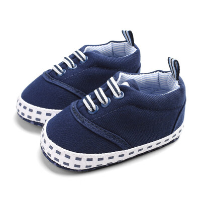 

Baby Boy Shoes Baby Girl Solid Color Elastic Band Cotton Shoes Small Square Printing Baby The First Walker