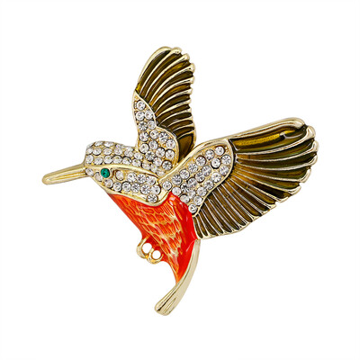 

Alloy Flying Bird Rhinestone Brooch Pin Women Men Clothes Badge Breastpin Decorative Corsage