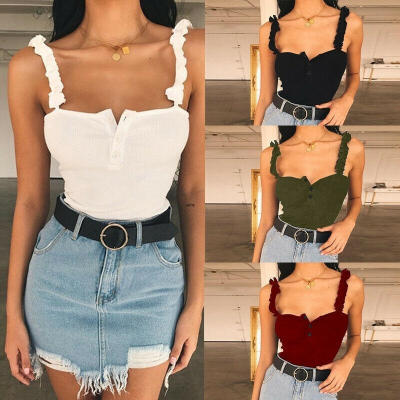 

Women Sexy Off Shoulder Casual Summer Tank Top Blouse T-Shirt Crop Cami Tops