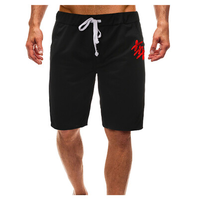 

Gobestart Summer Mens Lace-up Pocket Casual Solid Color Five-point Shorts