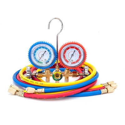 

Ktaxon AC Diagnostic Manifold Freon Gauge Set for R134 R12 R22 R502 Refrigerants with Couplers&ACME Adapter