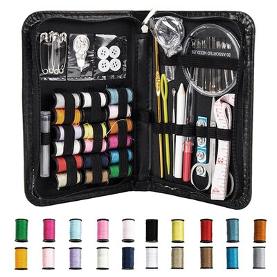 

Stylish 134PcsSet Multifunction Home Sewing Kit Case Needle Thread Tape Scissor Button Handcraft