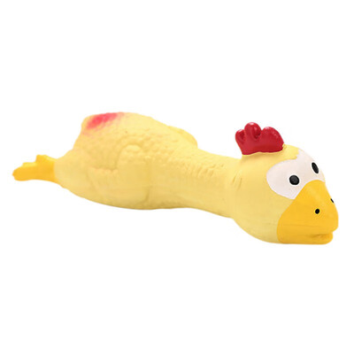 

2019 New Dog Toys Yellow Screaming Rubber Chicken Pet Squeak Squeaker Chew Gift Chew Toys